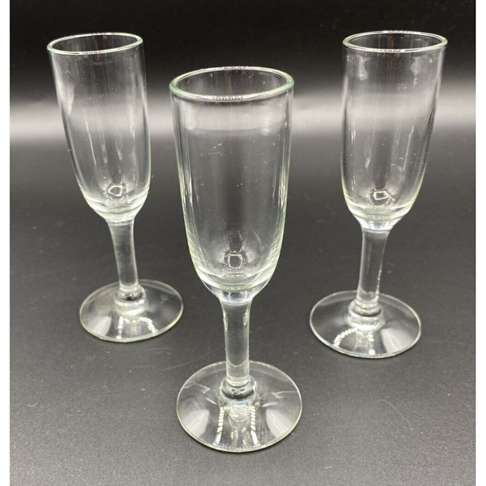 Vintage Cordial Glasses Shot Liqueur Lot 3 Clear Stemmed Wedding Crafts
